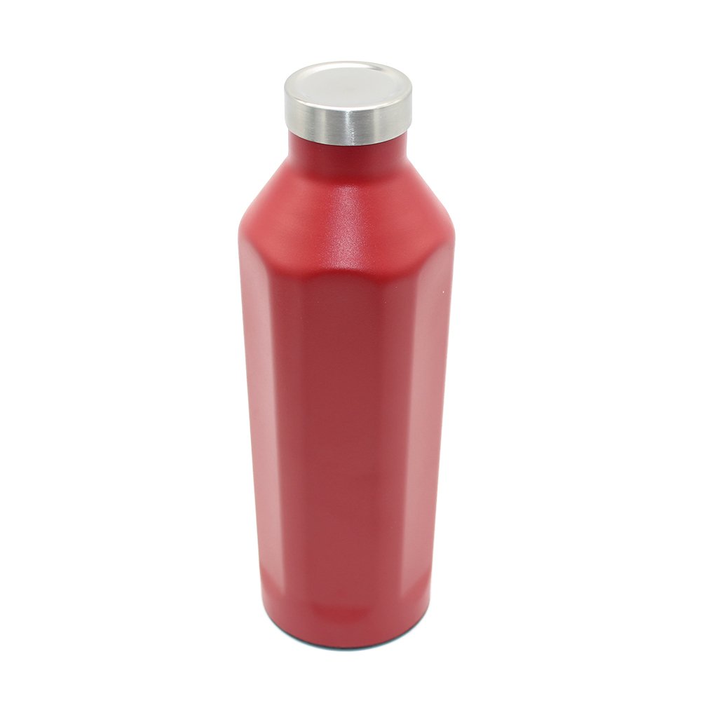 New polygon vacuum Water bottle stainless steel vacuum sport flask 600ml custom logo polygonal insulated drinking bottle