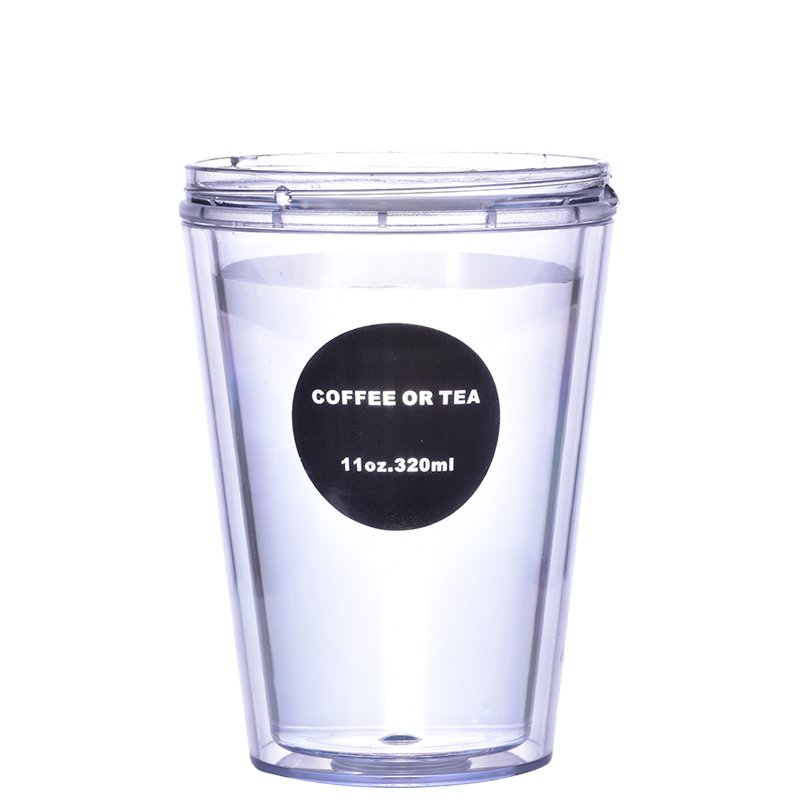 Best Selling BPA-Free Double Wall Plastic Reusable Coffee Mug Custom Logo Printed Cup and Tumbler