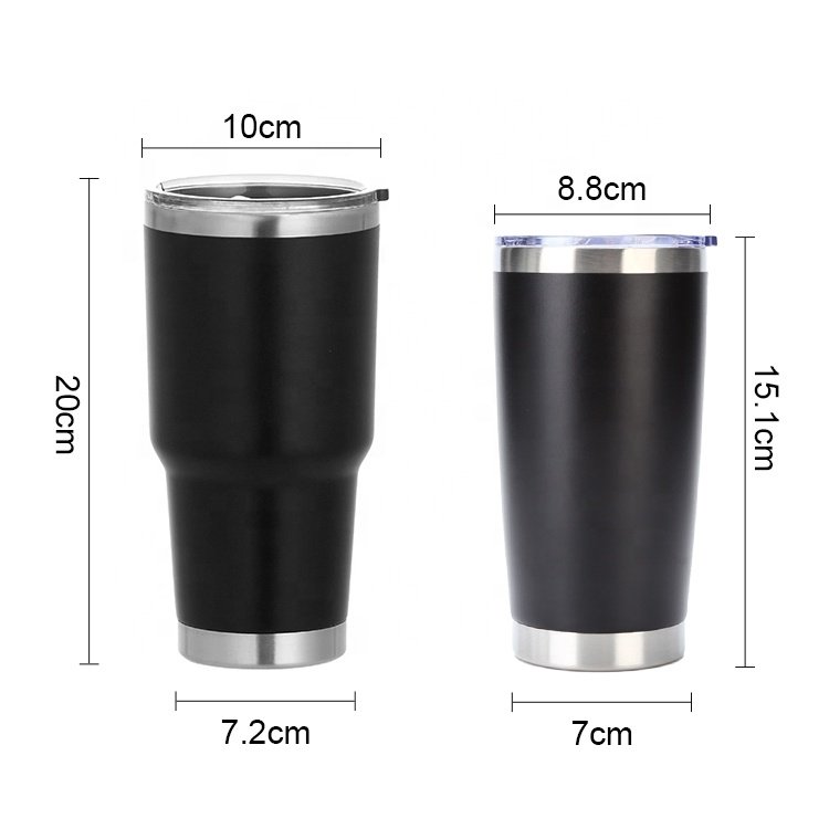 Double Wall Vacuum Insulated 20oz Travel Mugs Coffee Cup Stainless Steel Tumbler