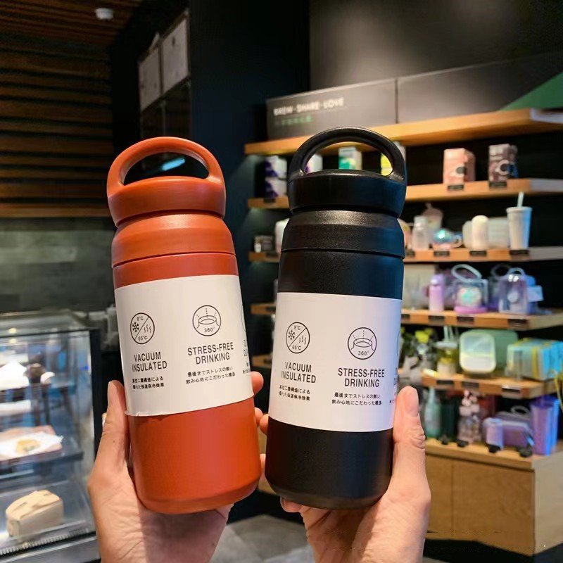 custom logo Internal ceramic material 304 stainless steel vacuum flask coffee travel mug tumbler