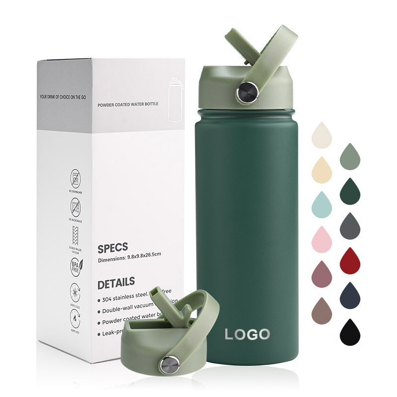 NEW Custom 18oz 32oz Insulated Stainless Steel Thermal Vacuum Flasks Thermoses Sport Reusable Water Bottle