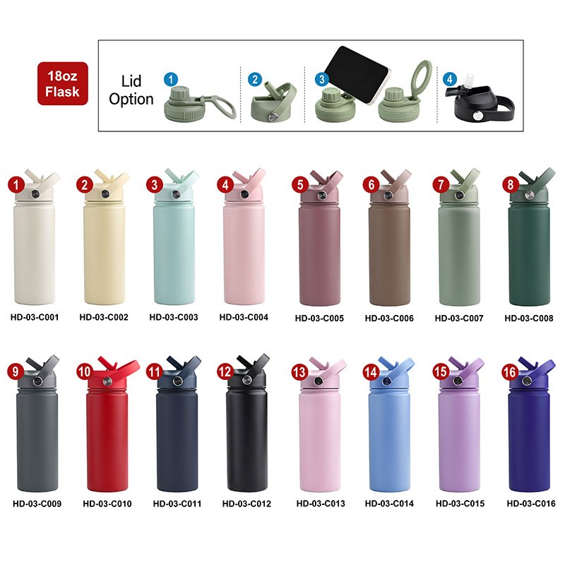 NEW Custom 18oz 32oz Insulated Stainless Steel Thermal Vacuum Flasks Thermoses Sport Reusable Water Bottle