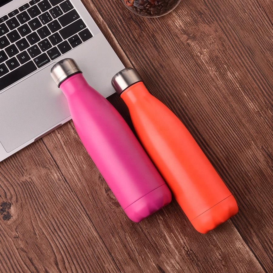 Bpa Free Custom Double Wall Shaped Drinking Vacuum Insulated Sport Stainless Steel Water Bottle