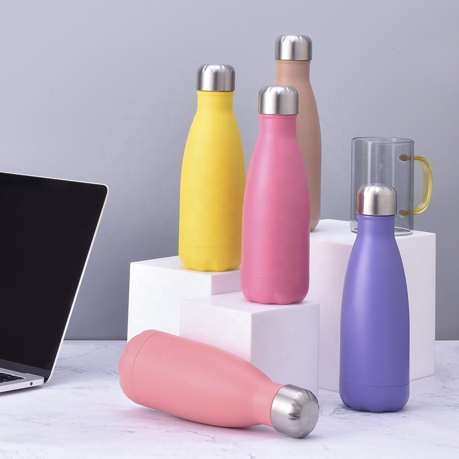 Bpa Free Custom Double Wall Shaped Drinking Vacuum Insulated Sport Stainless Steel Water Bottle