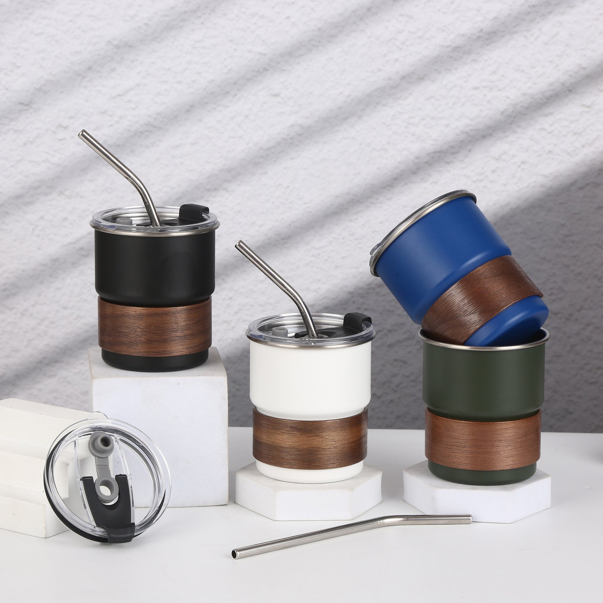 Custom Logo 300ML Stacked Cups 304 Stainless Steel Camping Cup Coffee Mug Coffee Cups