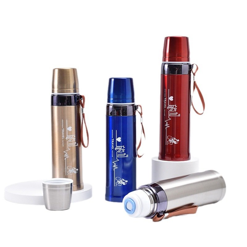 GZYSL 750ml Double Wall Bullet Shape Travel Thermos Stainless Steel Vacuum Flask Outdoor Insulated Vacuum Sports Bottles