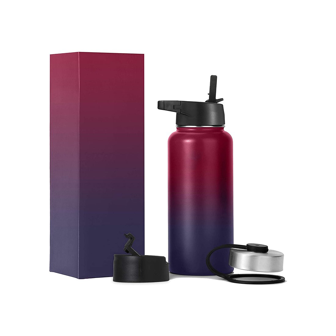 Quality Thermos Insulated Flask Bottle Wholesale Pink Metal Stainless Steel 32oz Vacuum Insulated Sport Water Flask Bottle
