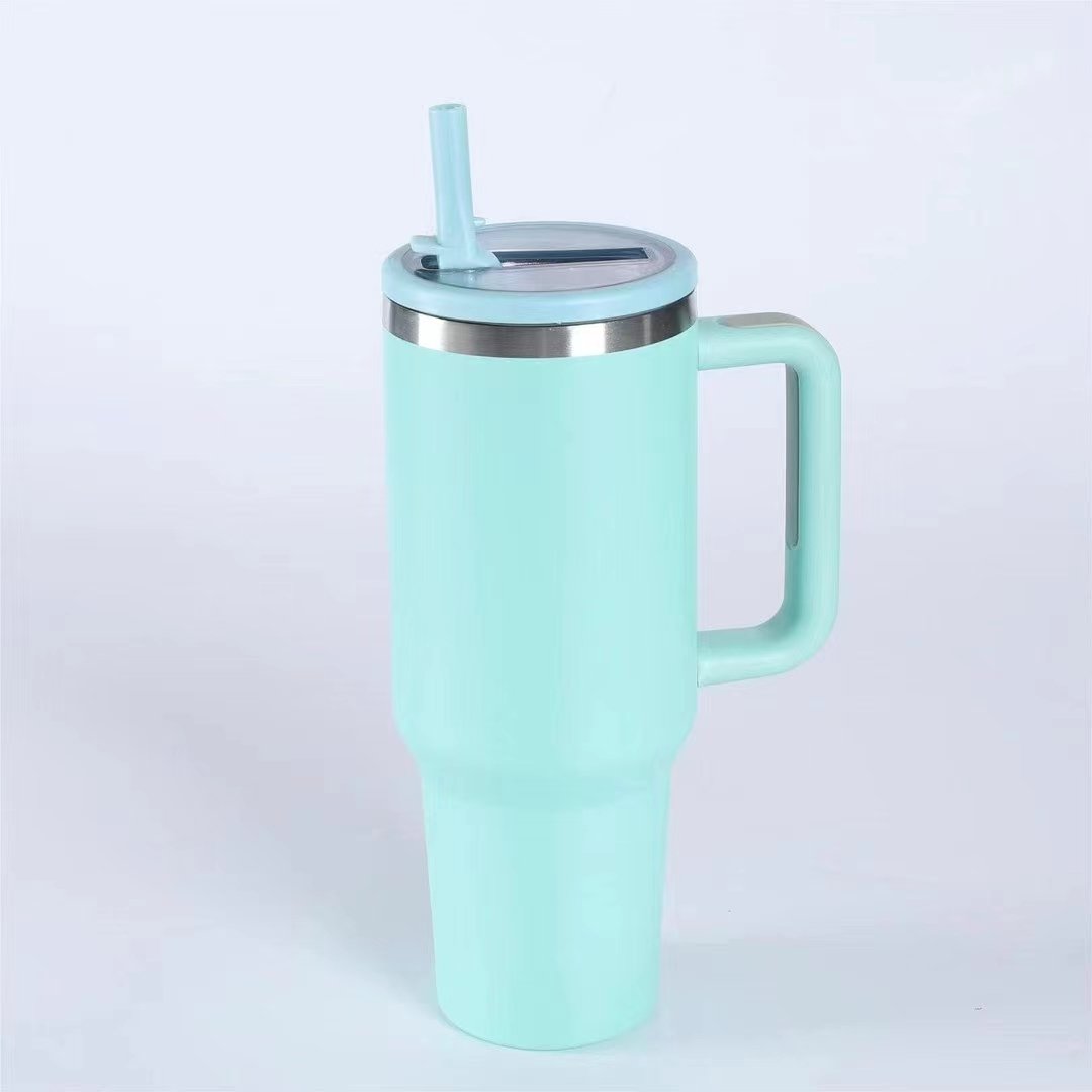 2024 Stanlyes New Arrival 40oz Double Wall Stainless Steel Camping Thermos Cup with Handle Sports Mug for Water
