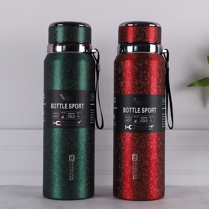 316 Stainless Steel Vacuum Cup 1000ml Anti-abrasion Business Cup Portable Outdoor Sports Kettle Vacuum Flasks
