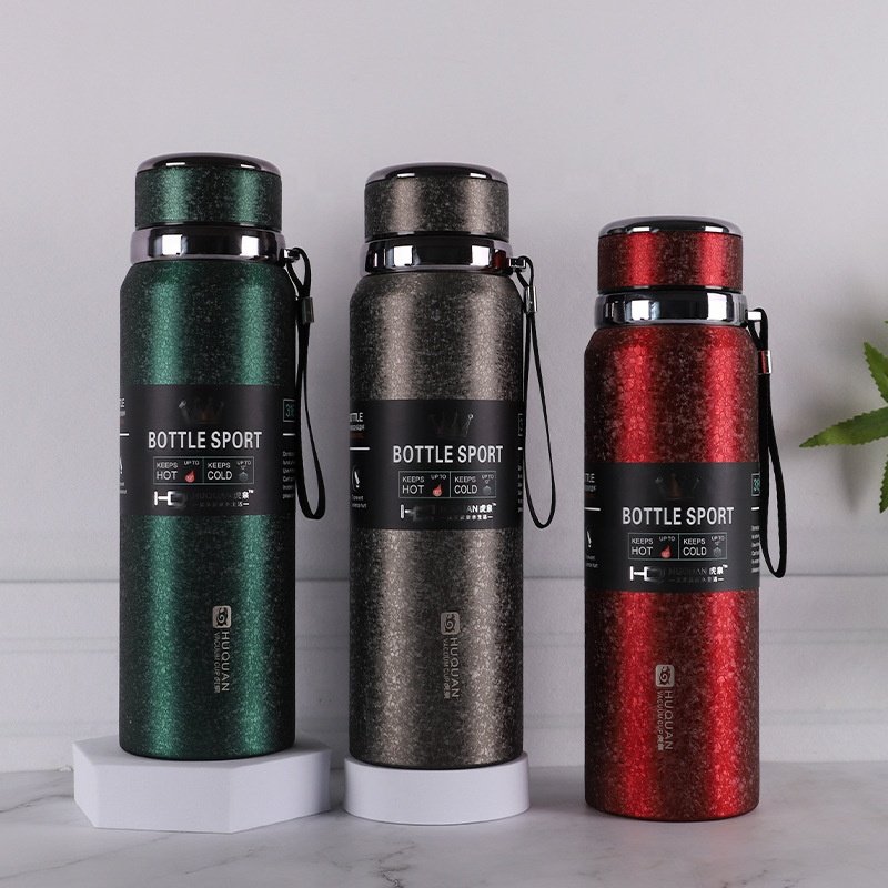 316 Stainless Steel Vacuum Cup 1000ml Anti-abrasion Business Cup Portable Outdoor Sports Kettle Vacuum Flasks