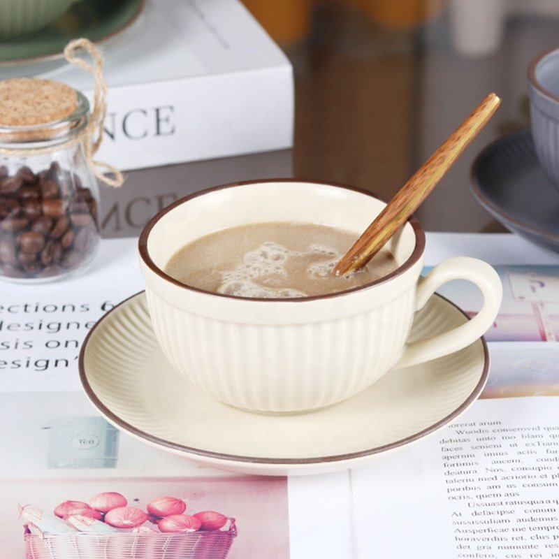 11oz 250ml Retro Coffee Cup Creative Ceramic Cup Mug coffee mug gift box set