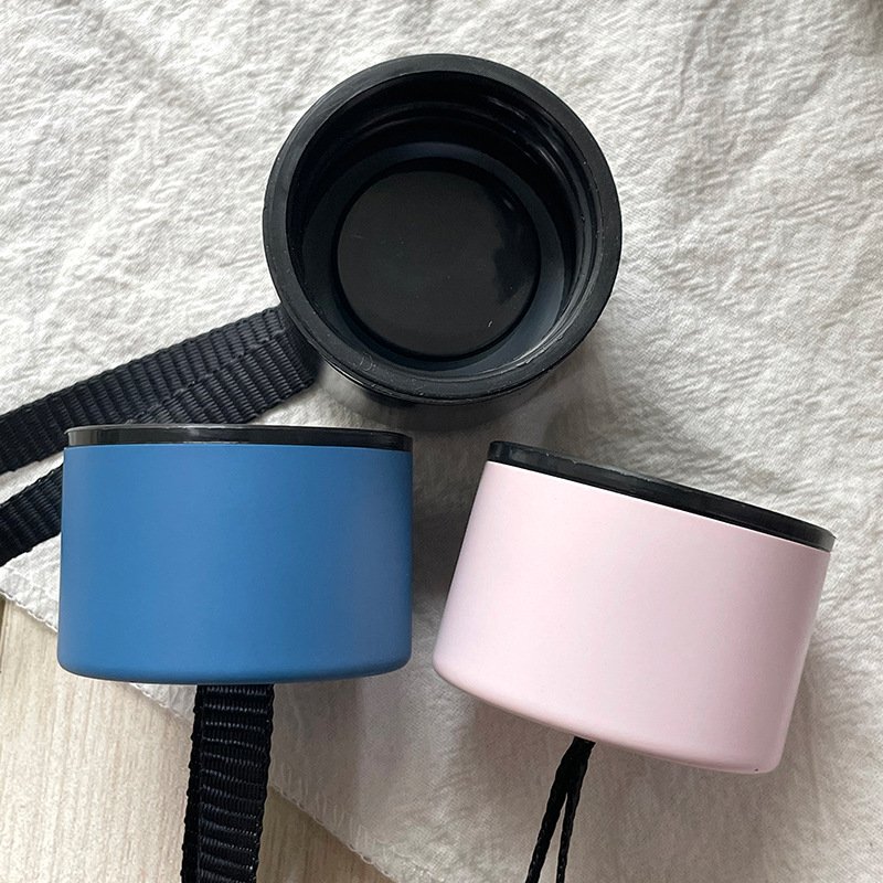 20oz 500ml termo doble pared Car portable simple stainless steel Double wall thermos insulation cup with a strap in the lid