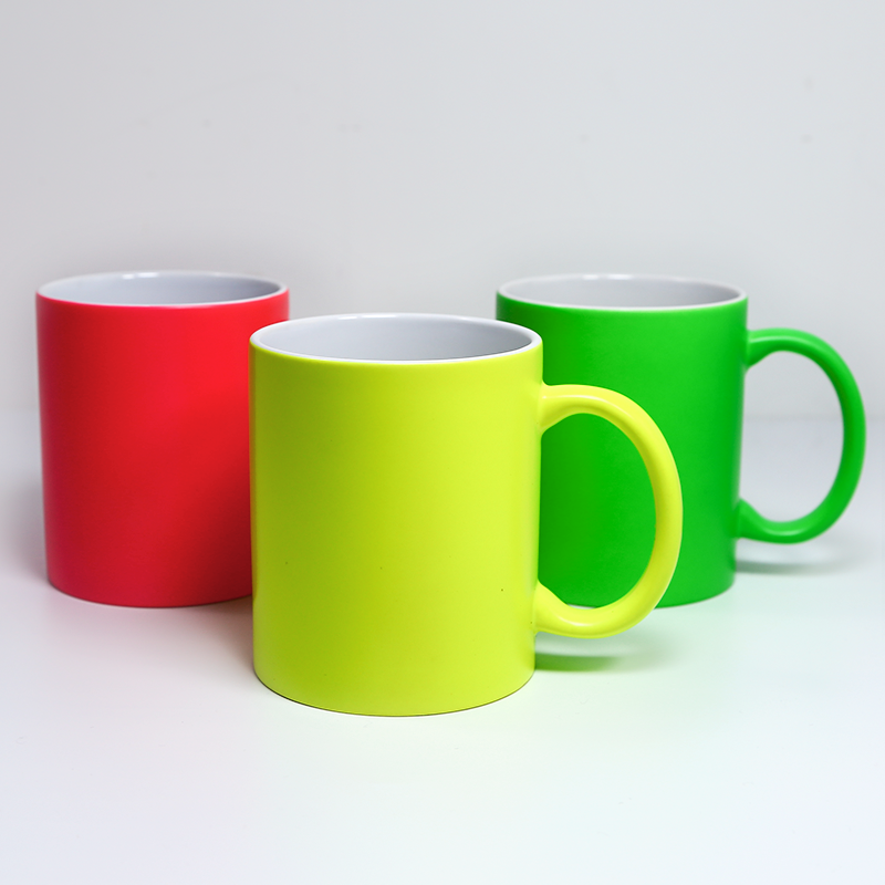 Wholesale 11oz Sublimation Colorful Transfer Blank Ceramic Coffee Mugs Handle Mug 11oz Sublimation Ceramic Mug