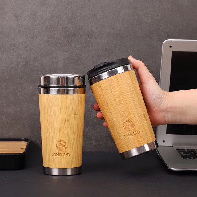 Coffee Cups Shell Eco Friendly Coffee Mugs Bamboo Water Bottle with Bamboo Custom Biodegradable Eco Friendly Thermo Travel 50pcs