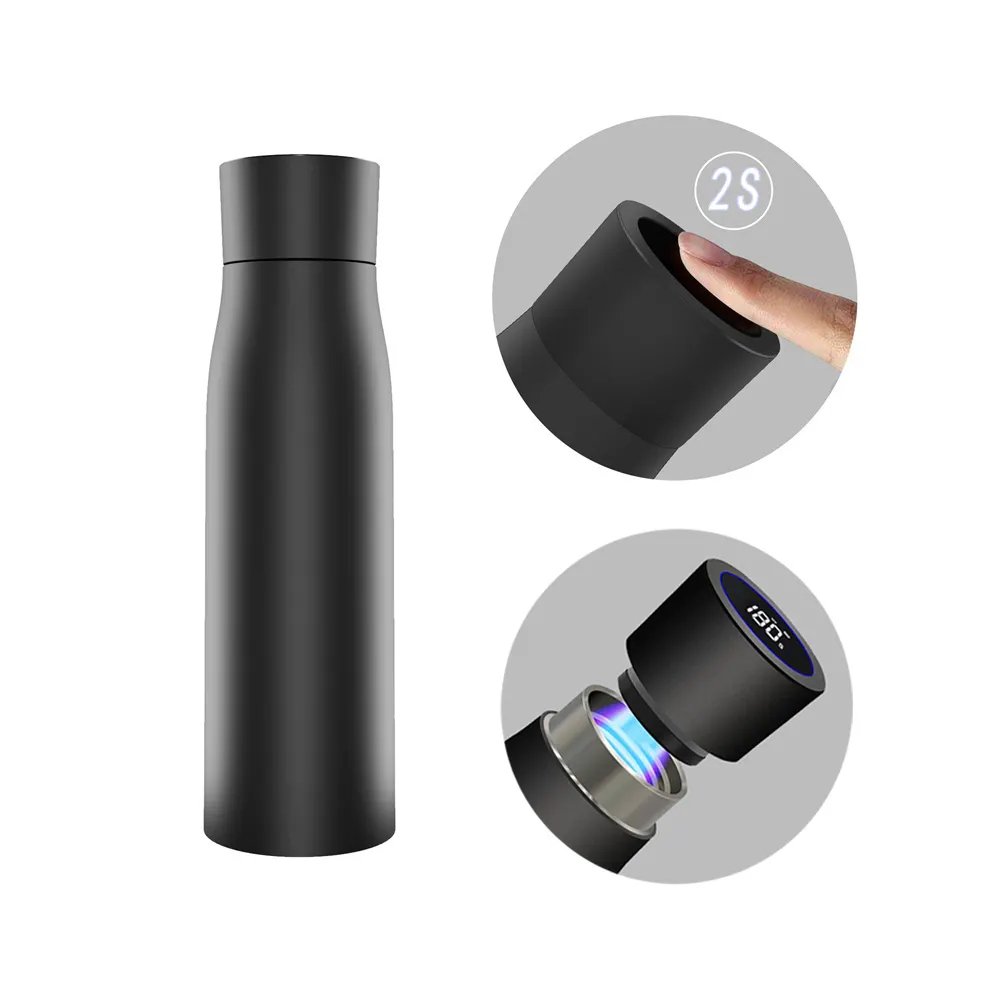 Smartest Water Bottle LED smart sensor puck glows to remind you when it is time to drink and tracks your water intake