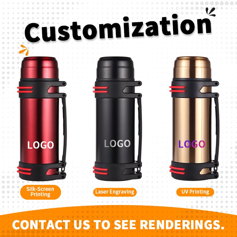 1 2 2.5 3 4 5 Liter Travel Hiking Handgrip Double Wall Insulated Stainless Steel Vacuum flasks Thermoses Water Bottle with Lid