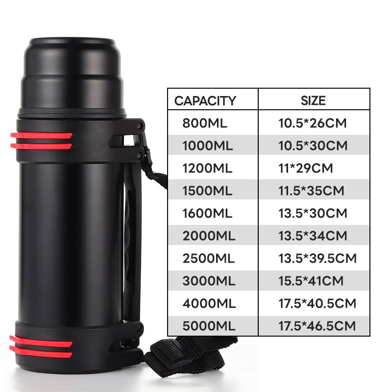 1 2 2.5 3 4 5 Liter Travel Hiking Handgrip Double Wall Insulated Stainless Steel Vacuum flasks Thermoses Water Bottle with Lid