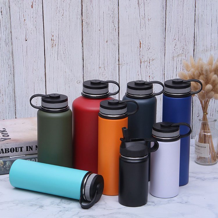 32oz/40oz/64oz Stainless Steel Thermos Vacuum Flasks with Custom Powder Coated Colors