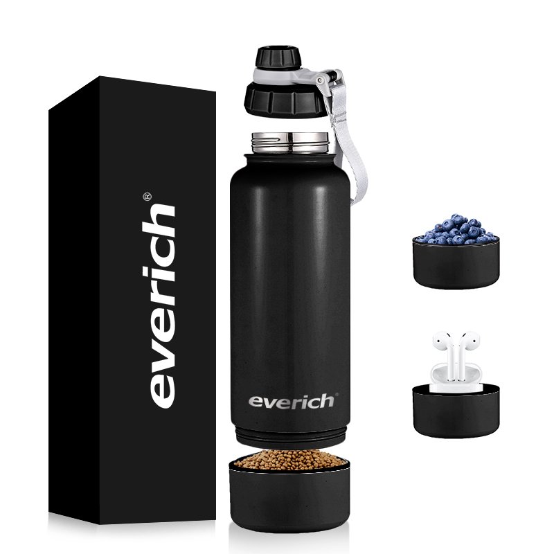 New 3 in 1 Portable Dog Pet Water Bottle and Foldable Pet Water bowl for Outdoor Use feeder stainless steel bottle
