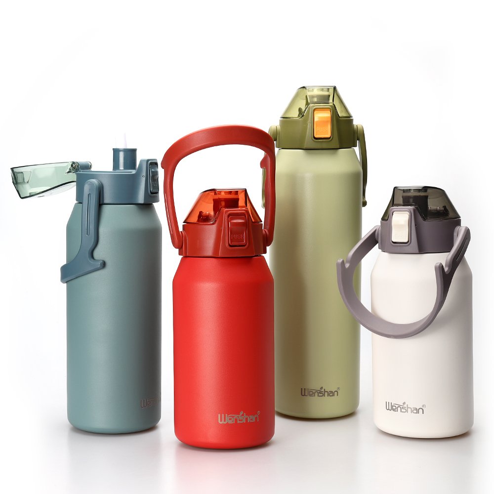 32 oz double wall Vacuum flask insulated water bottle with phone holder stainless steel water bottle for sports