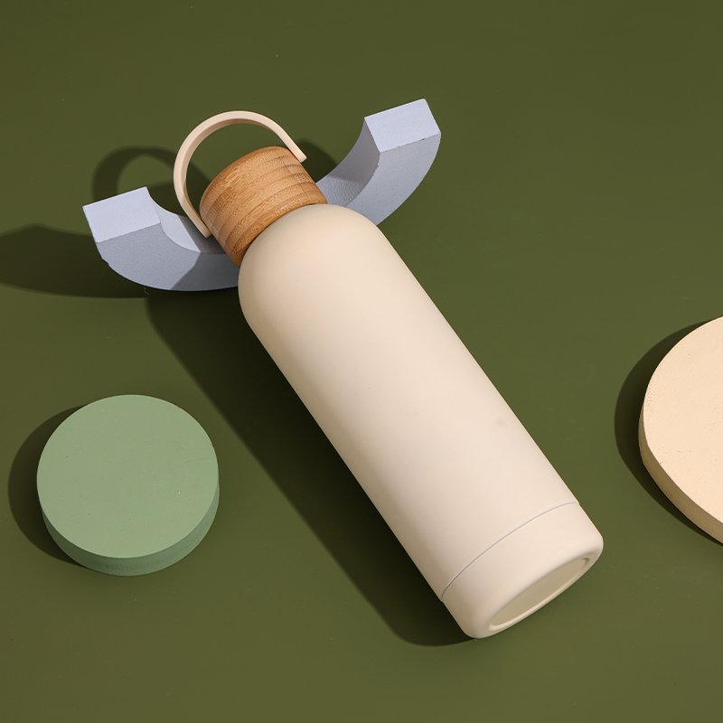 Everich Double Wall Stainless Steel Insulated Water Bottle with Bamboo Lid 350ml 500ml 750ml 1000ml Vacuum Flask Options