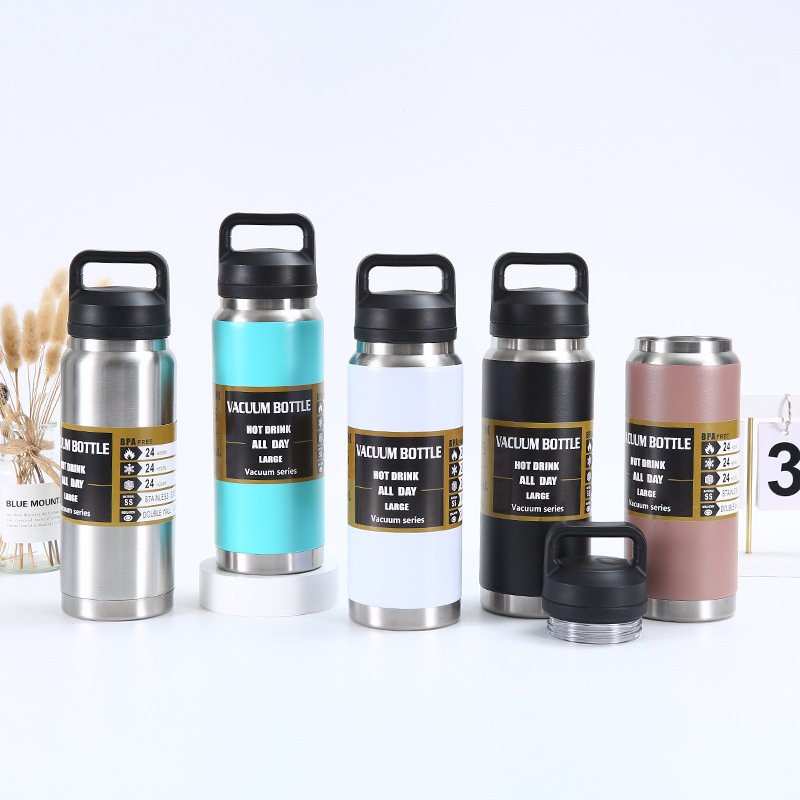 Factory Direct Sale Stainless Steel Vacuum Flask Gym Thermos Tumbler Water Bottle with Handle