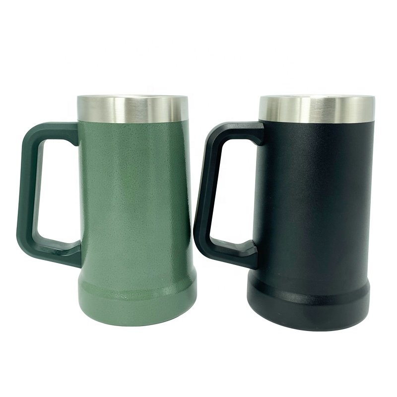 BPA free stainless steel adventure reusable vacuum flask cup beer mug tumbler with handle