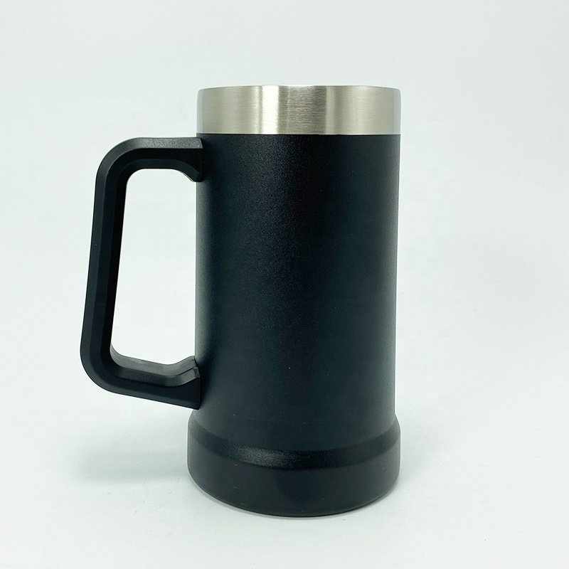 BPA free stainless steel adventure reusable vacuum flask cup beer mug tumbler with handle