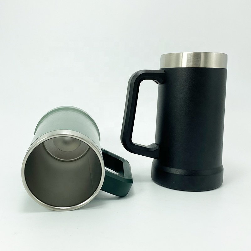 BPA free stainless steel adventure reusable vacuum flask cup beer mug tumbler with handle