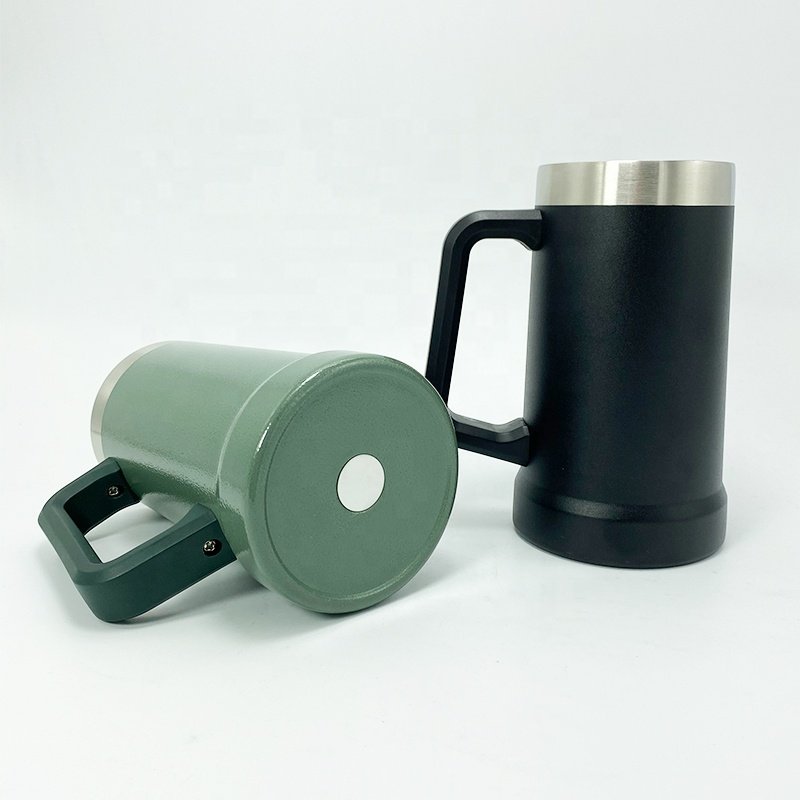 BPA free stainless steel adventure reusable vacuum flask cup beer mug tumbler with handle
