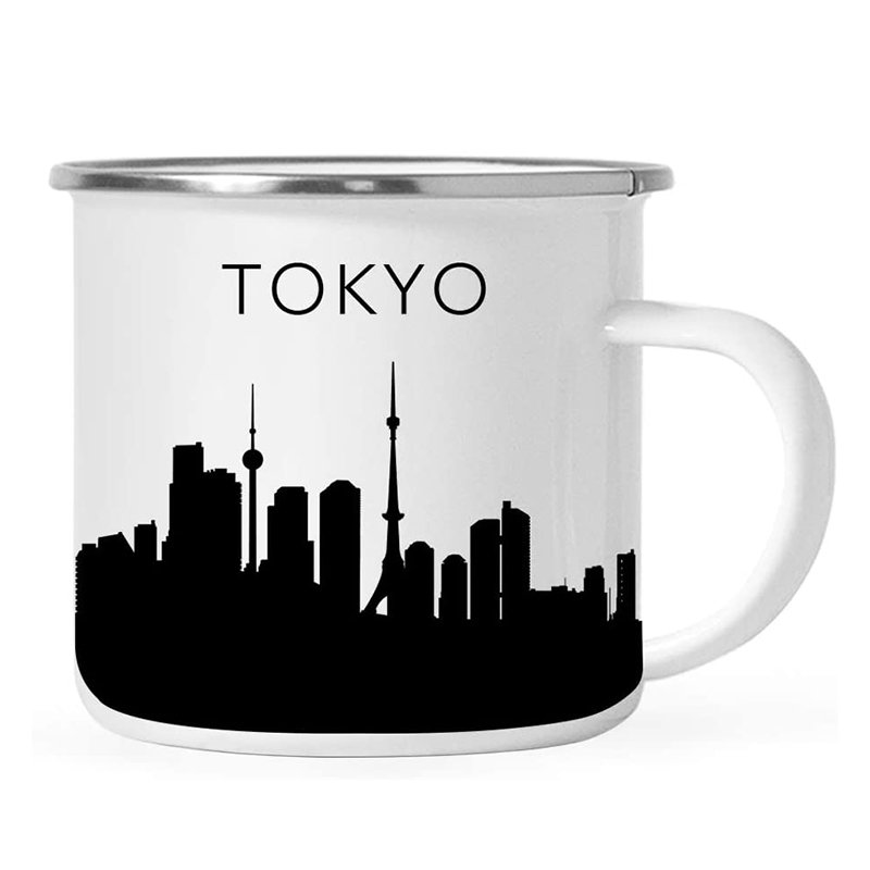 Enamelware Good Price BSCI Camping Cup Metal Tin Coffee Camp Enamel Mug Custom Logo