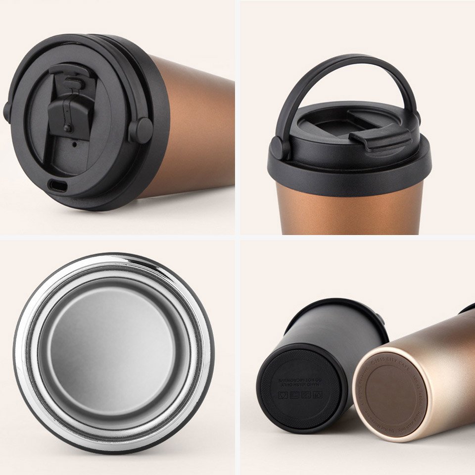 500ml Double Wall Stainless Steel Vacuum Flasks Car Thermocup Coffee Tea cup Travel Mug business Thermol Bottle Thermos Tumbler