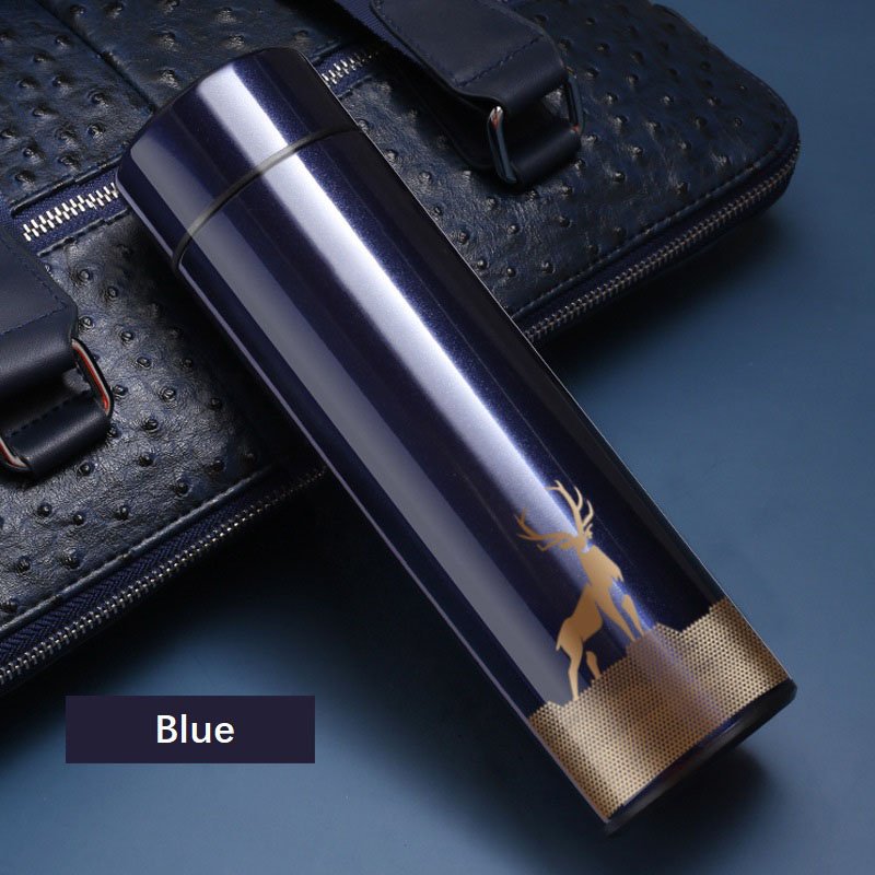 Custom 500ml 17oz Stylish Design 304 Stainless Steel Vacuum LED Temperature Display Insulated Water Bottle Thermos Flask