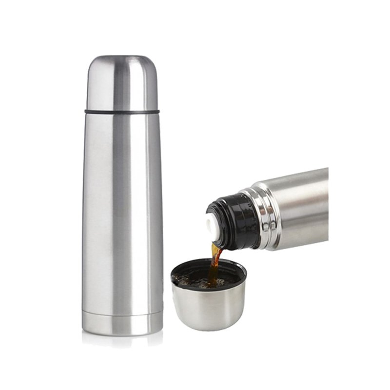 New Stainless Steel Flask Custom LOGO Vacuum Bullet Thermos Bottle 350/500/750/1000 ml