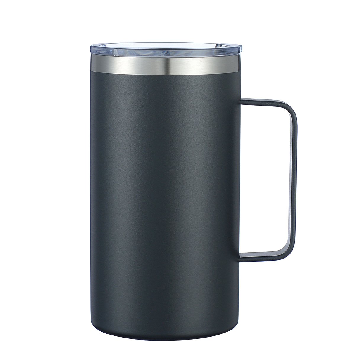 Hot selling 24oz handle mug 304 stainless steel vacuum stainless steel vacuum cup coffee mug with lid