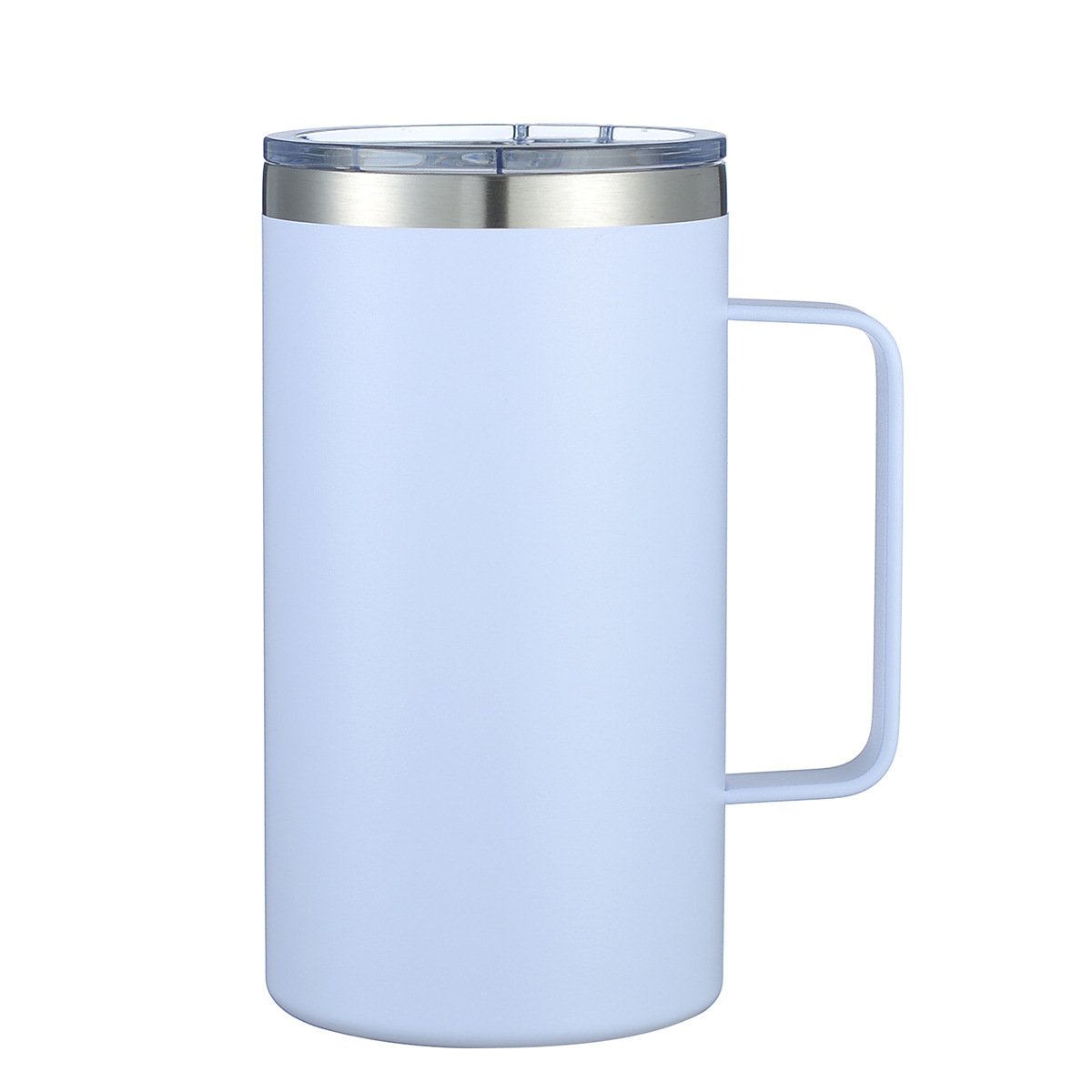 Hot selling 24oz handle mug 304 stainless steel vacuum stainless steel vacuum cup coffee mug with lid