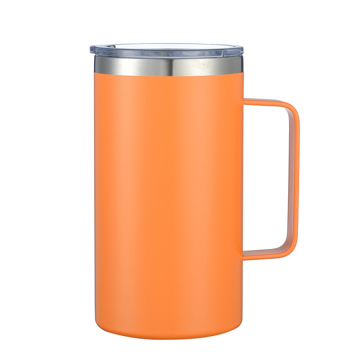 Hot selling 24oz handle mug 304 stainless steel vacuum stainless steel vacuum cup coffee mug with lid