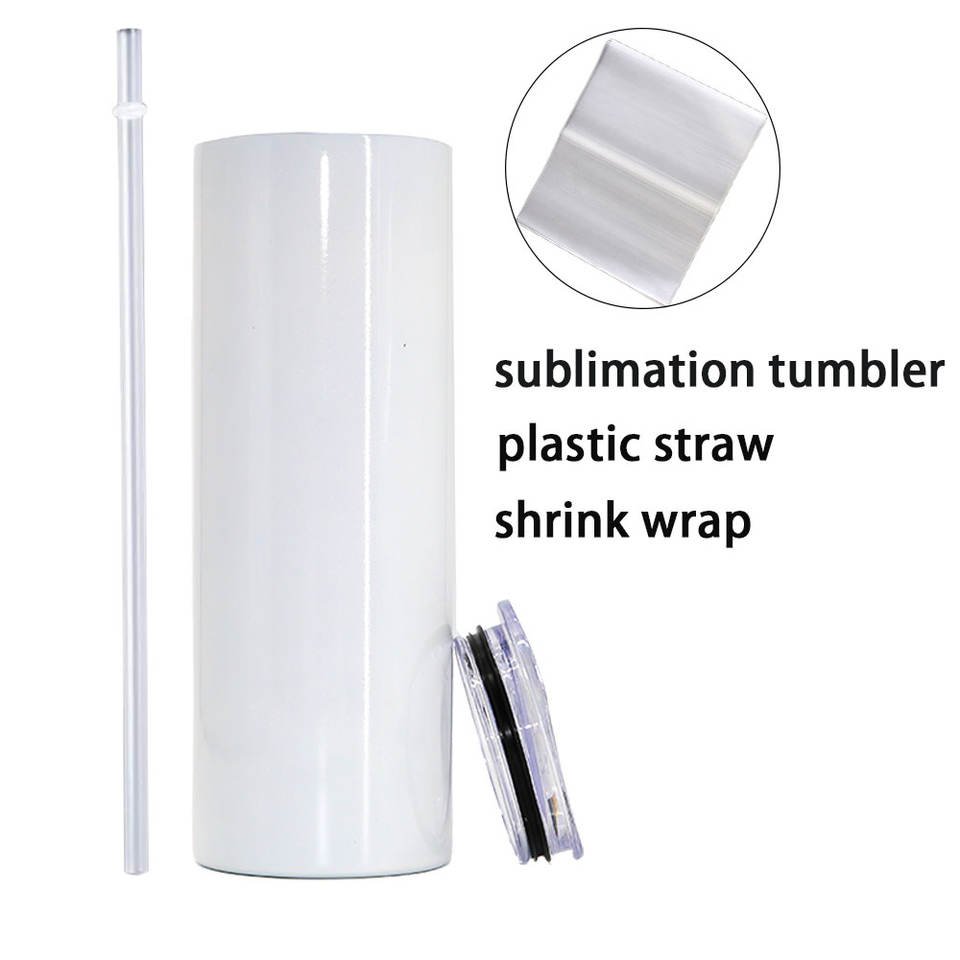 warehouse double wall sublimation blanks mugs Stainless Steel Tumblers with Straw and Rubber Bottom