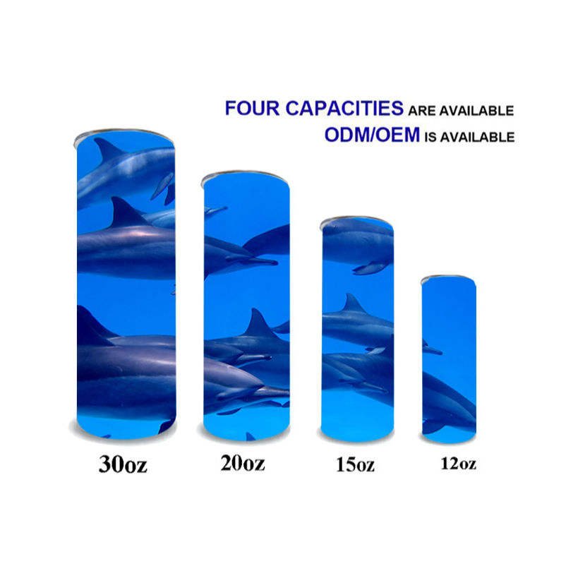 warehouse double wall sublimation blanks mugs Stainless Steel Tumblers with Straw and Rubber Bottom