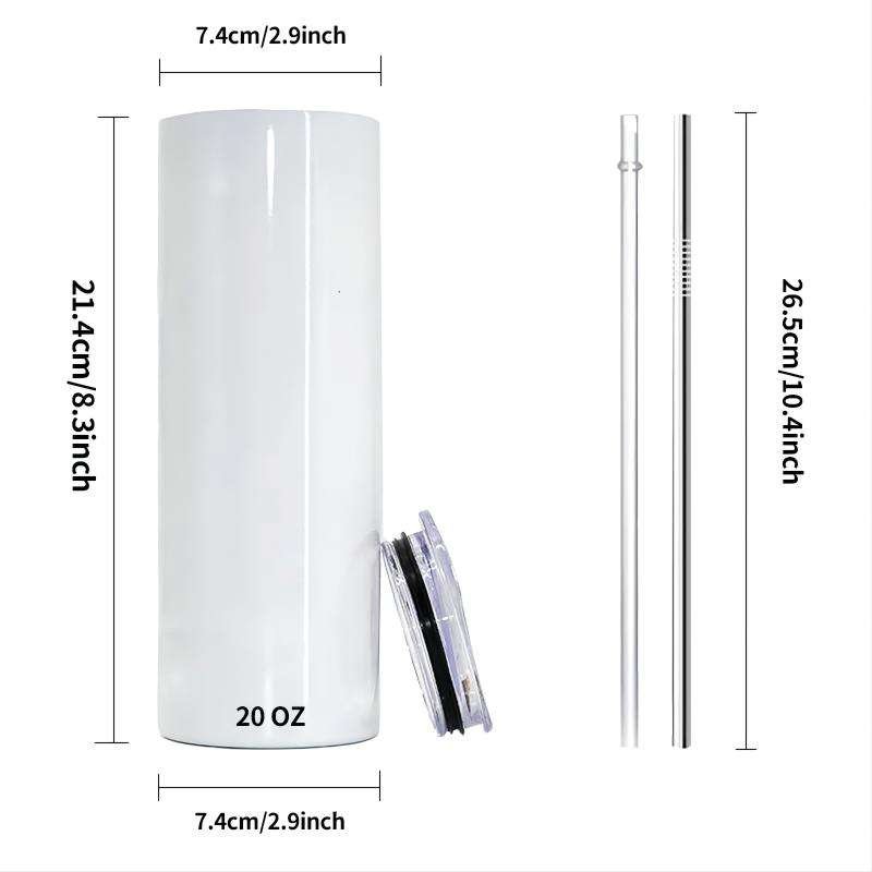 warehouse double wall sublimation blanks mugs Stainless Steel Tumblers with Straw and Rubber Bottom