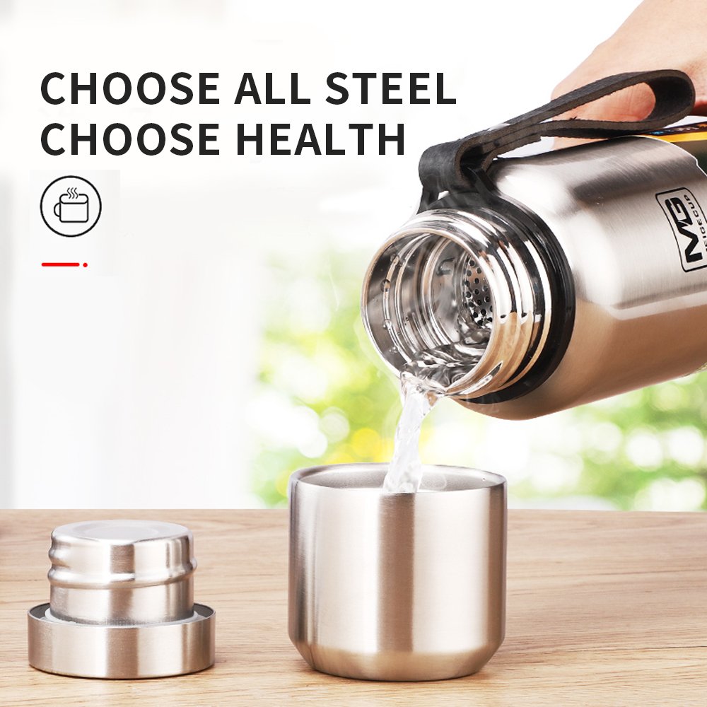 500ml 750ml 1000ml Best Sale Stainless Steel Thermos Flask Keep Hot 24 Hours With Rope Vacuum Flask With Logo