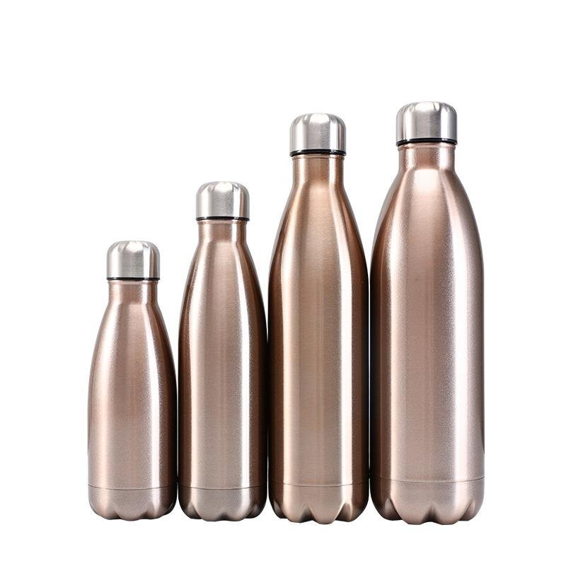 12oz 17oz Vacuum Flasks Glossy Paint Coating 500ml Stainless Steel Cola Shaped Water Bottles Coffee Mugs Tumbler Cups