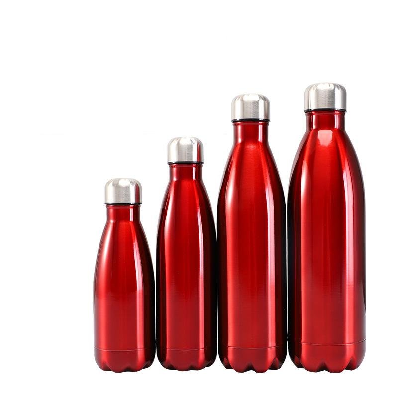 12oz 17oz Vacuum Flasks Glossy Paint Coating 500ml Stainless Steel Cola Shaped Water Bottles Coffee Mugs Tumbler Cups