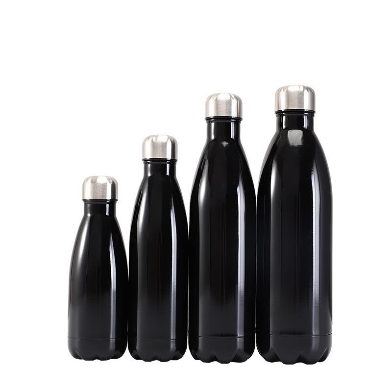 12oz 17oz Vacuum Flasks Glossy Paint Coating 500ml Stainless Steel Cola Shaped Water Bottles Coffee Mugs Tumbler Cups