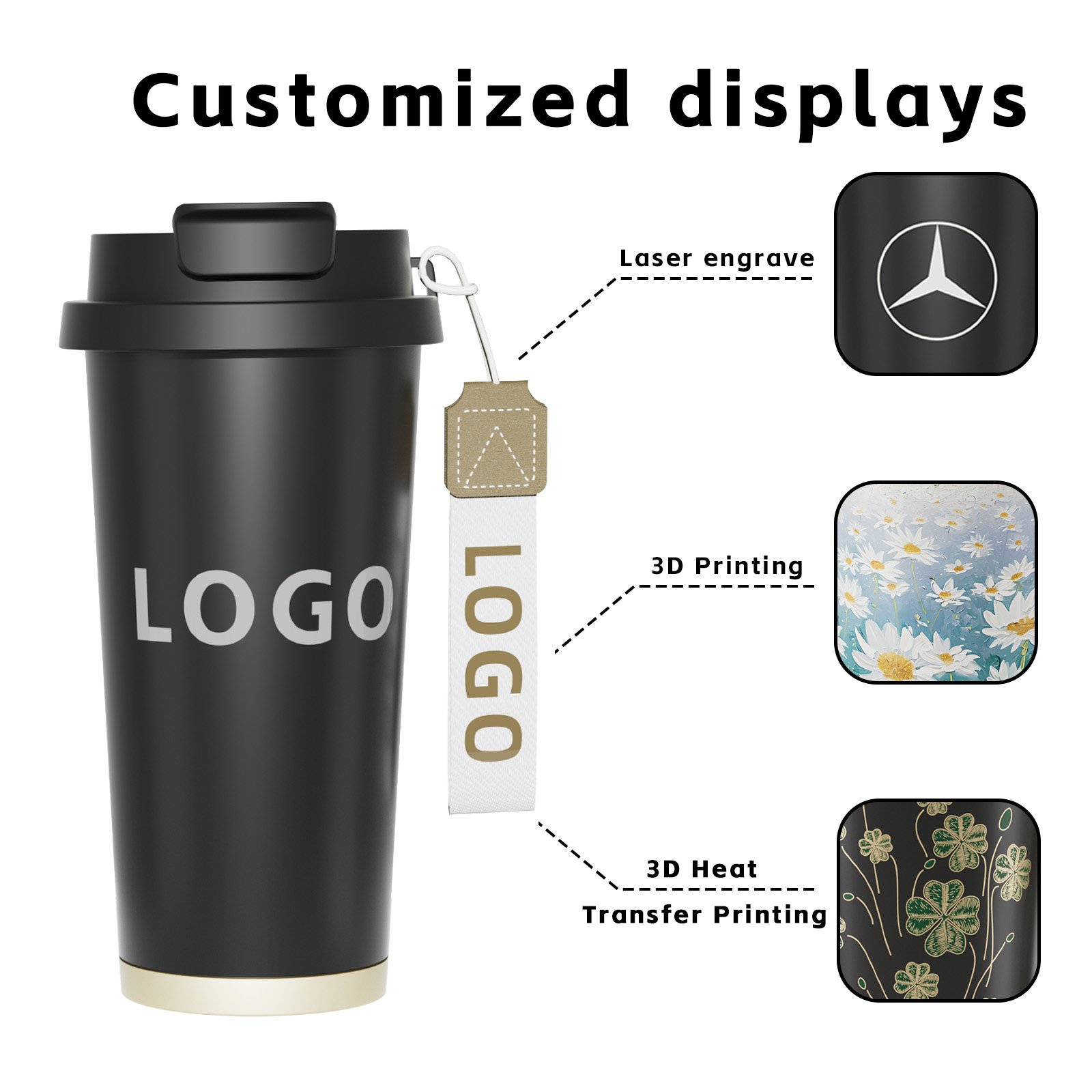 DIY Tumblers Wholesale Bulk Coffee Mug Thermal Cup Custom Mug Vacuum Flask Water Office Coffee for Hot/ice 510 Ml/17 Oz Unisex