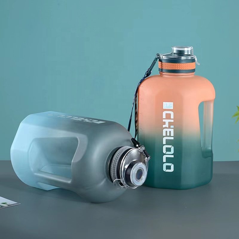 2.2L Water Bottles Gym jug Big Capacity Plastic Motivational gallon water bottles material sports water bottle