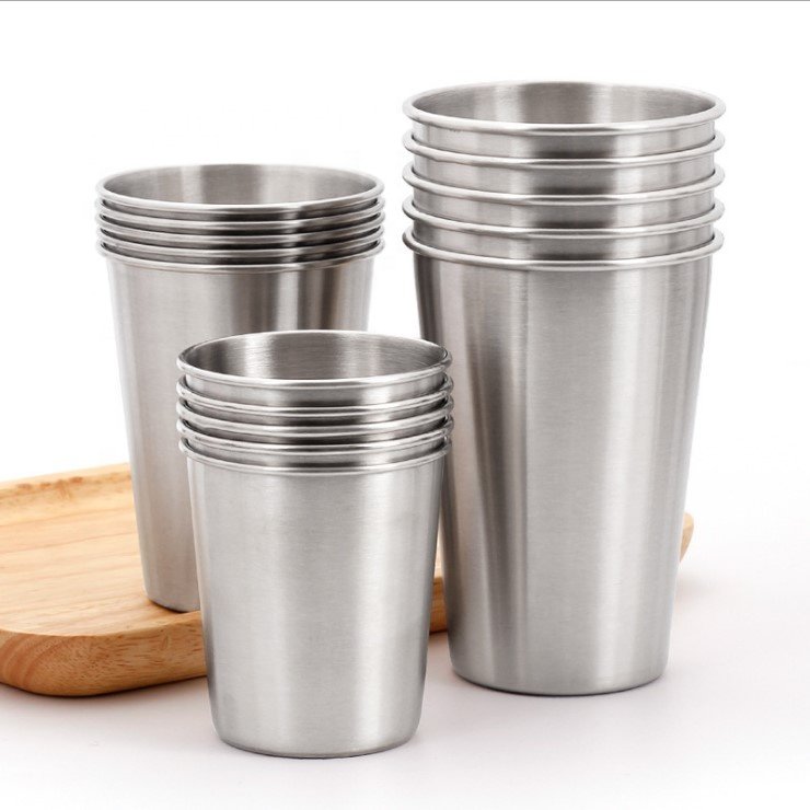 Outdoor Travel Cup stackable STAINLESS STEEL BEER pint mugs Stainless Steel Party Cup