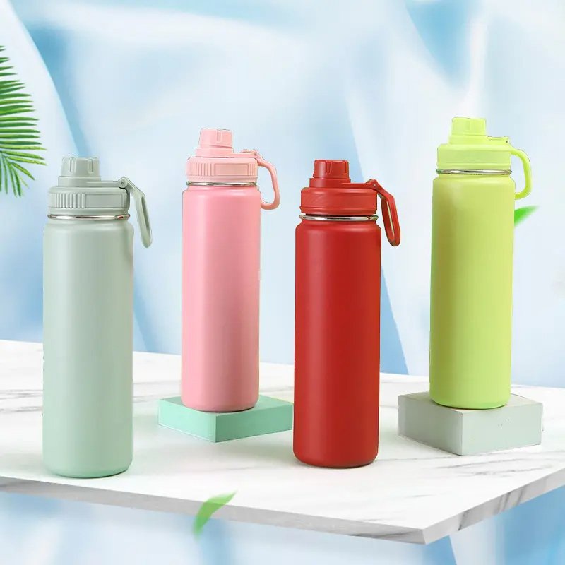 Eco-Friendly Custom Logo 32oz 40oz Double Wall Vacuum Flask bottle Insulated Sport Stainless Steel Water Bottle With Straw