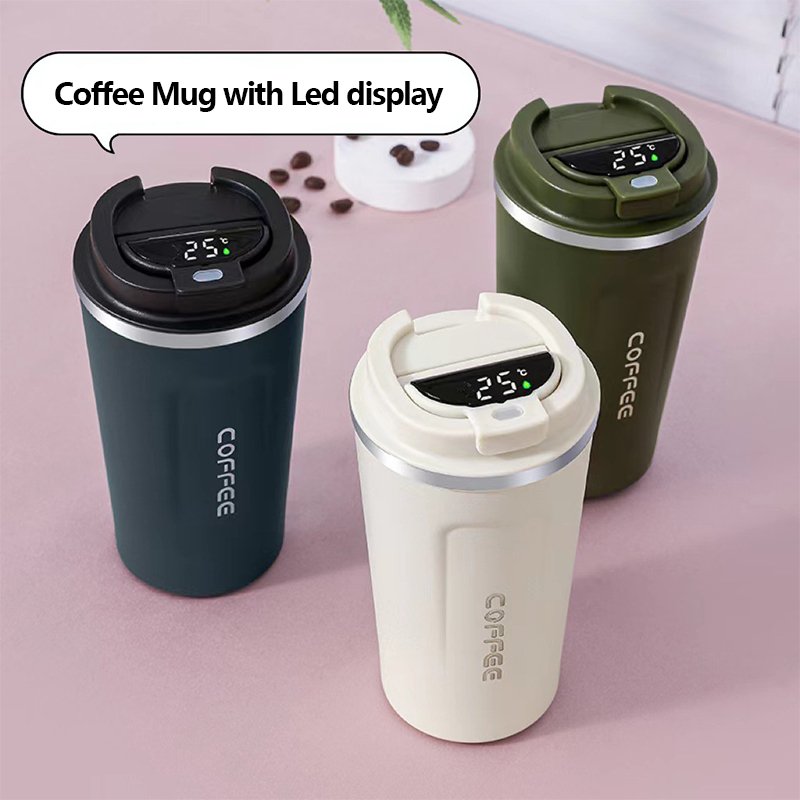 380Ml 500Ml Thermo Coffee Thermal Mugs 304 Stainless Steel Insulated Tumbler Vacuum Flask Water Bottles Travel Cups