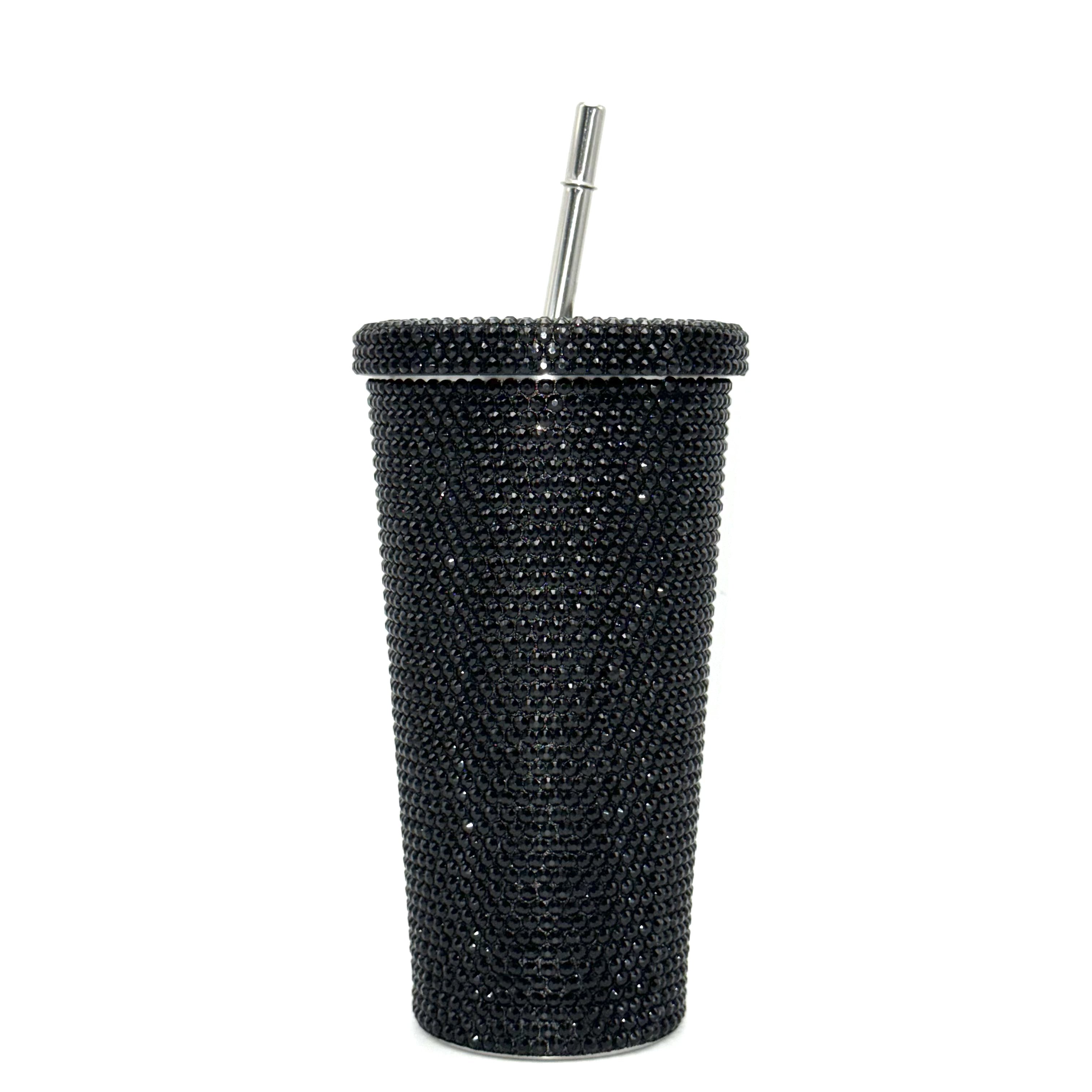 6 Colors 16.9oz Water Bottle Rhinestone Cups Custom AB Color Bling Tumbler Mugs with Stainless Steel Straw for School